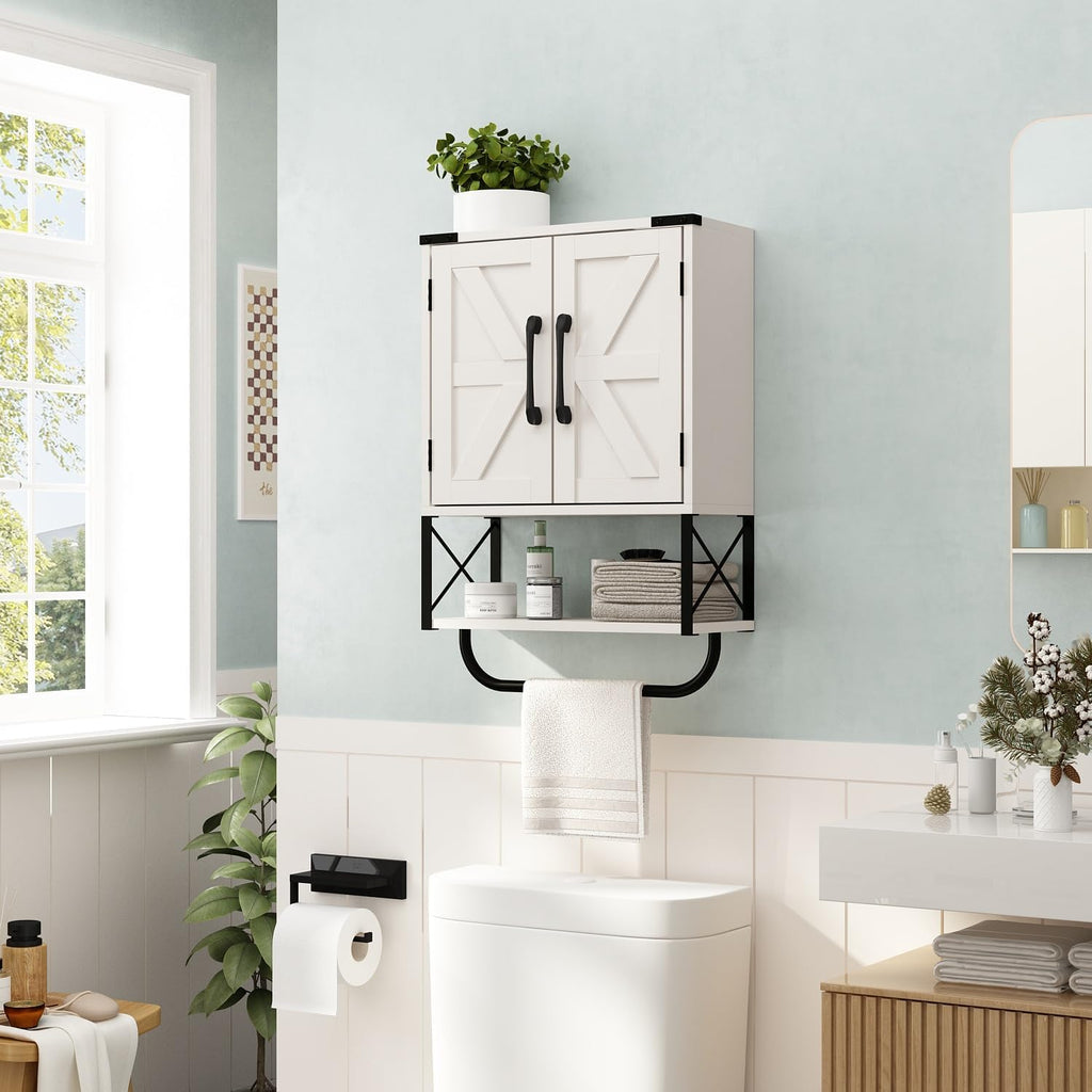 Medicine Cabinet with 2 Barn Door V63901