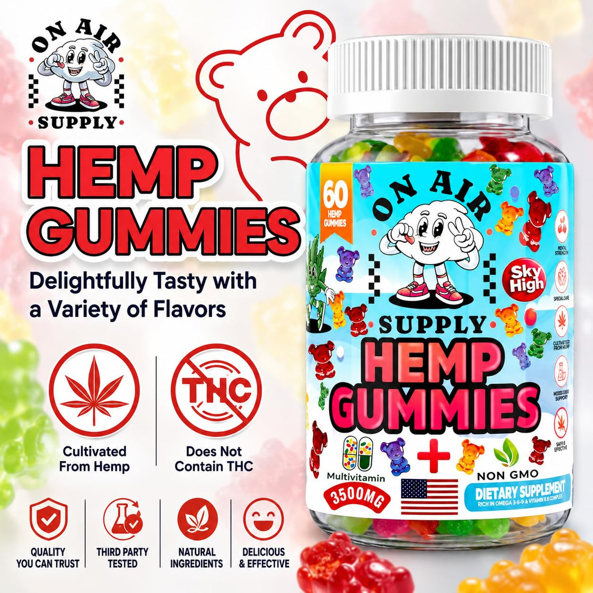 Hemp Gummies 3,500mg 120 Count H44890