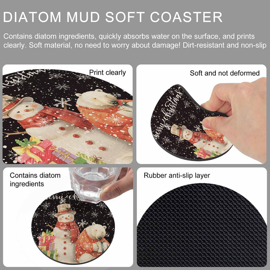 Black Silicone Coasters Set of 2 B999852