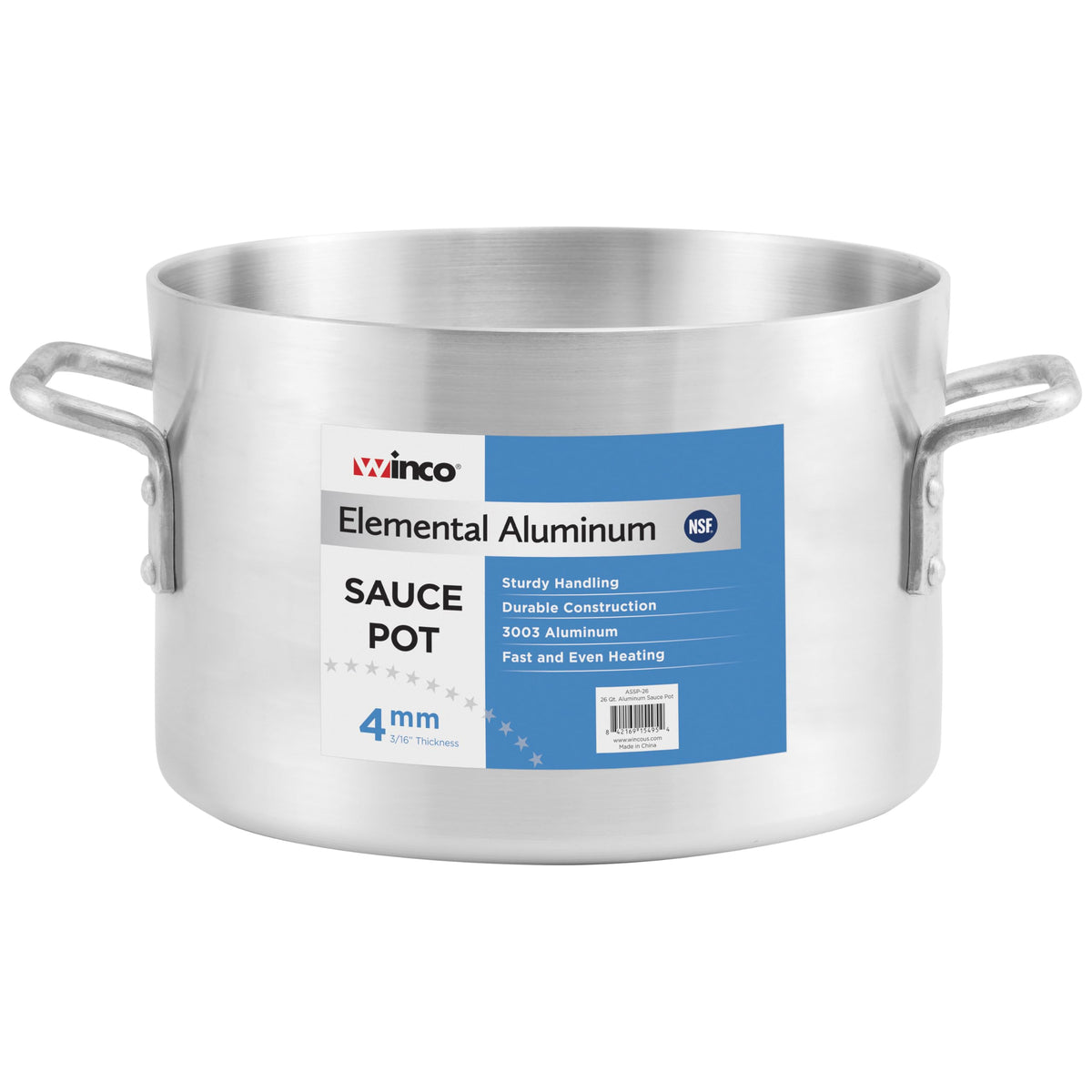 40 qt Heavy-Duty Aluminum Sauce Pot Q433