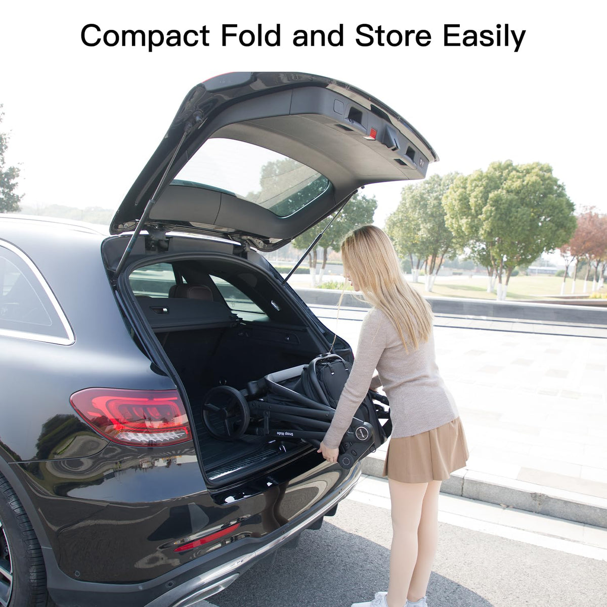 3-in-1 Convertible Baby Stroller with Reversible Seat Black E38513
