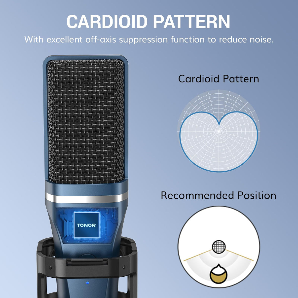 USB Cardioid Condenser Podcast Microphone N1415