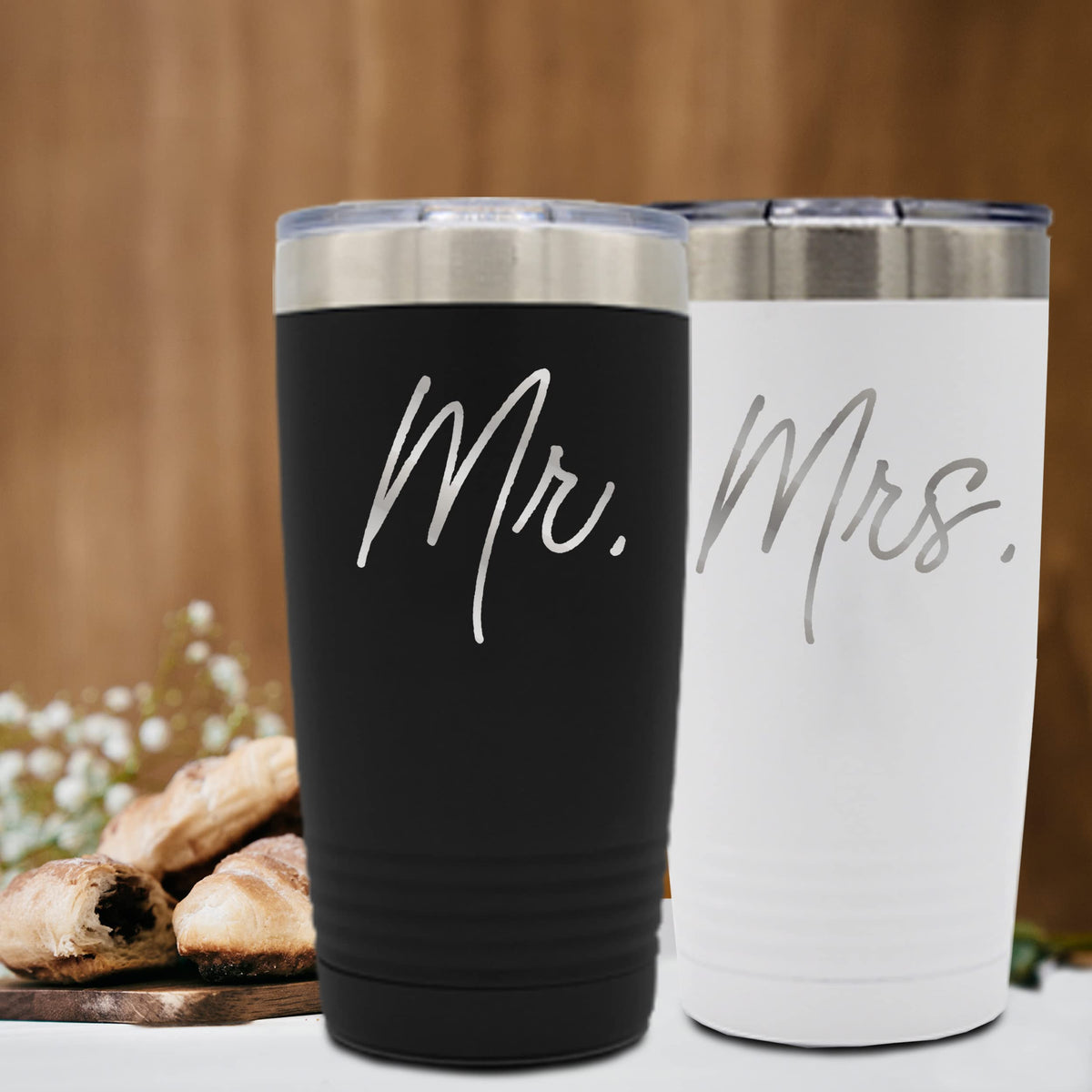 Set of 2 Stainless Steel Double Wall Vacuum Insulated Travel Tumbler A495413