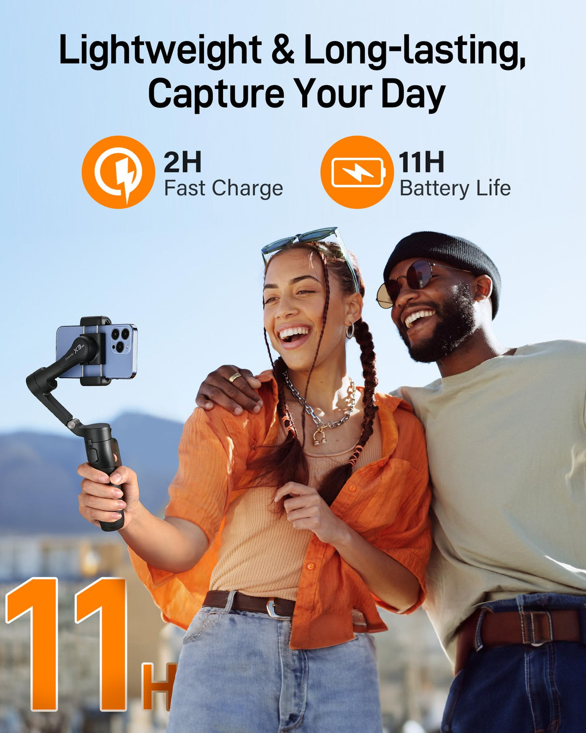 Black 3-Axis Gimbal Stabilizer E883