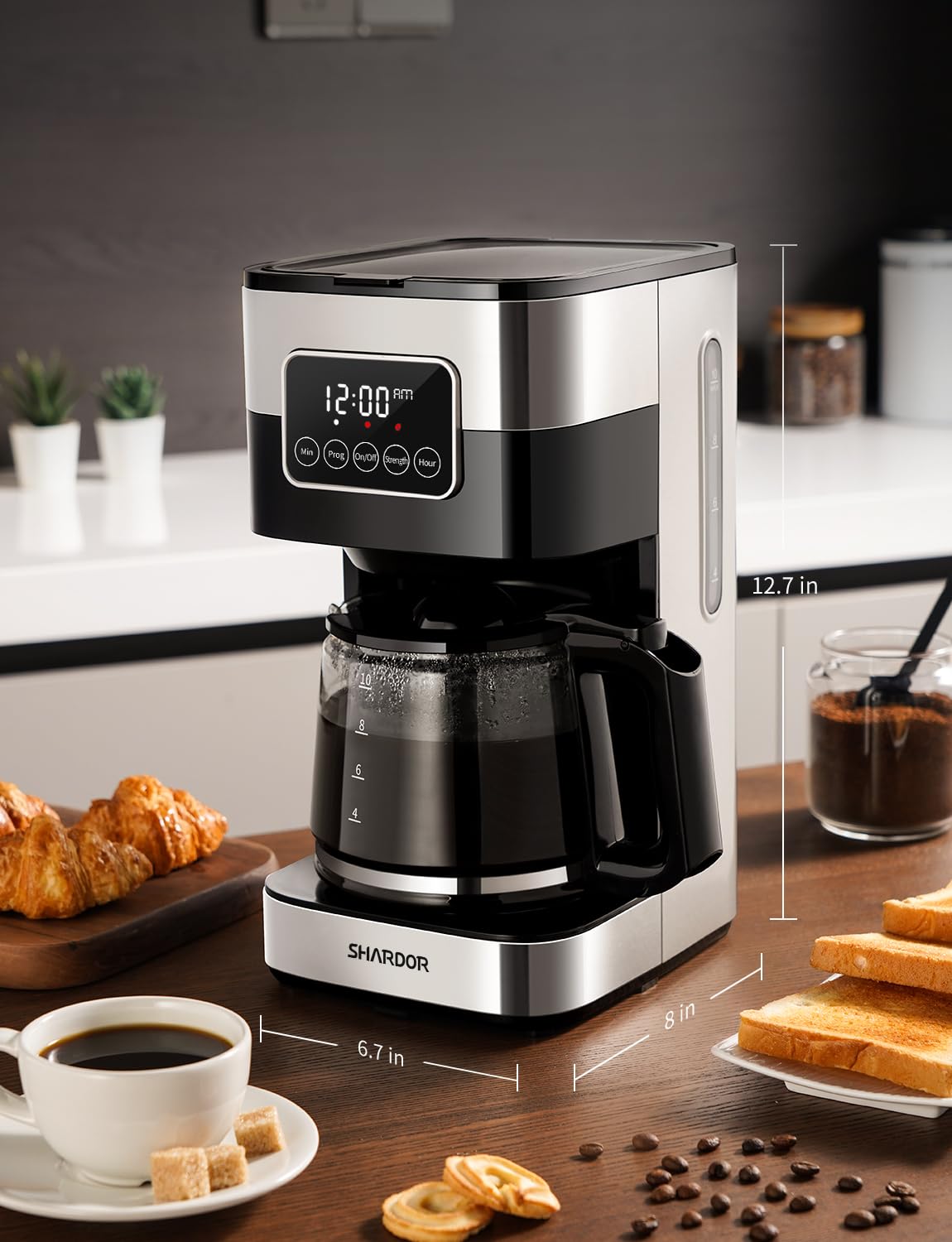 10-Cup Programmable Drip Coffee Maker with Permanent Filter N28334