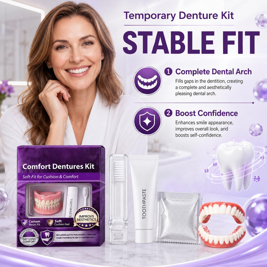 Heat Moldable Custom Fit Upper Lower False Teeth M419388