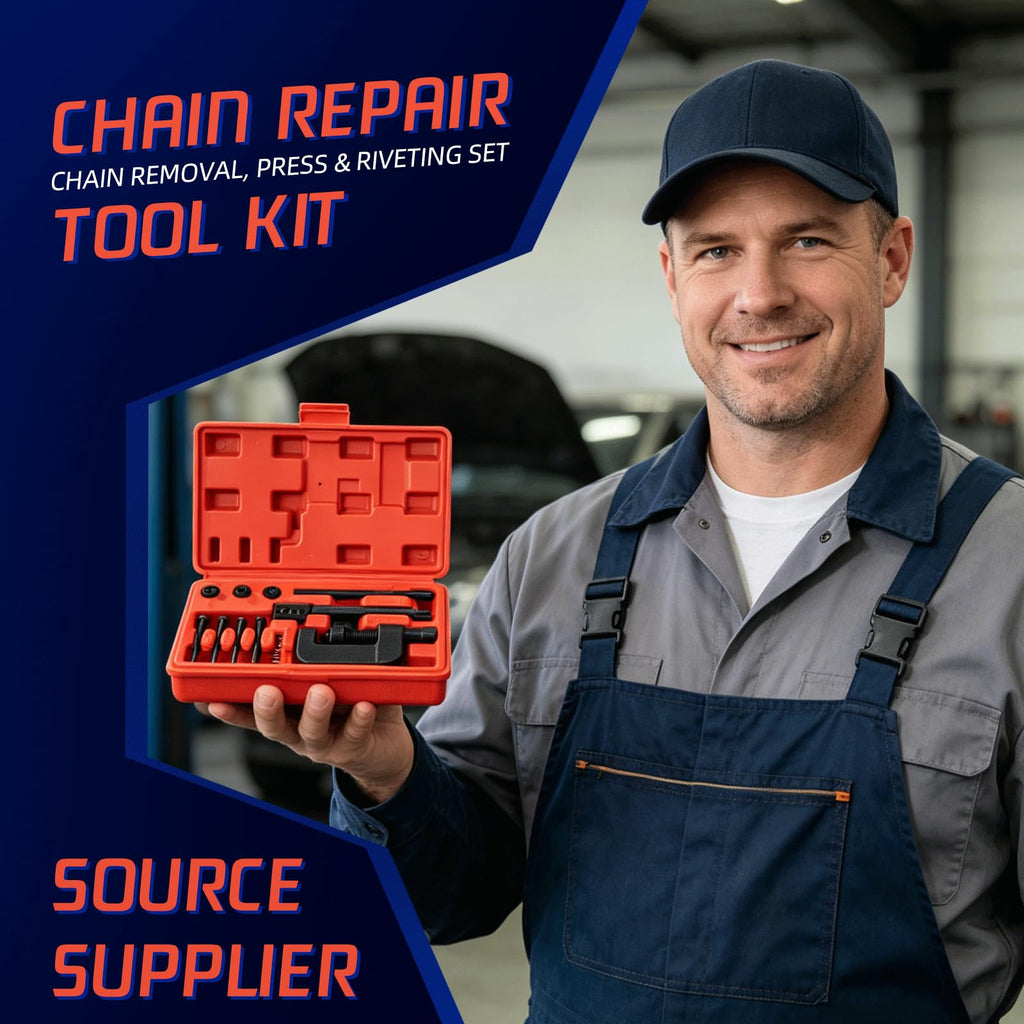 13PCS Motorcycle Chain Breaker Kit with Storage Case Z885895