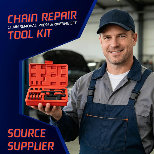 13PCS Motorcycle Chain Breaker Kit with Storage Case Z885895