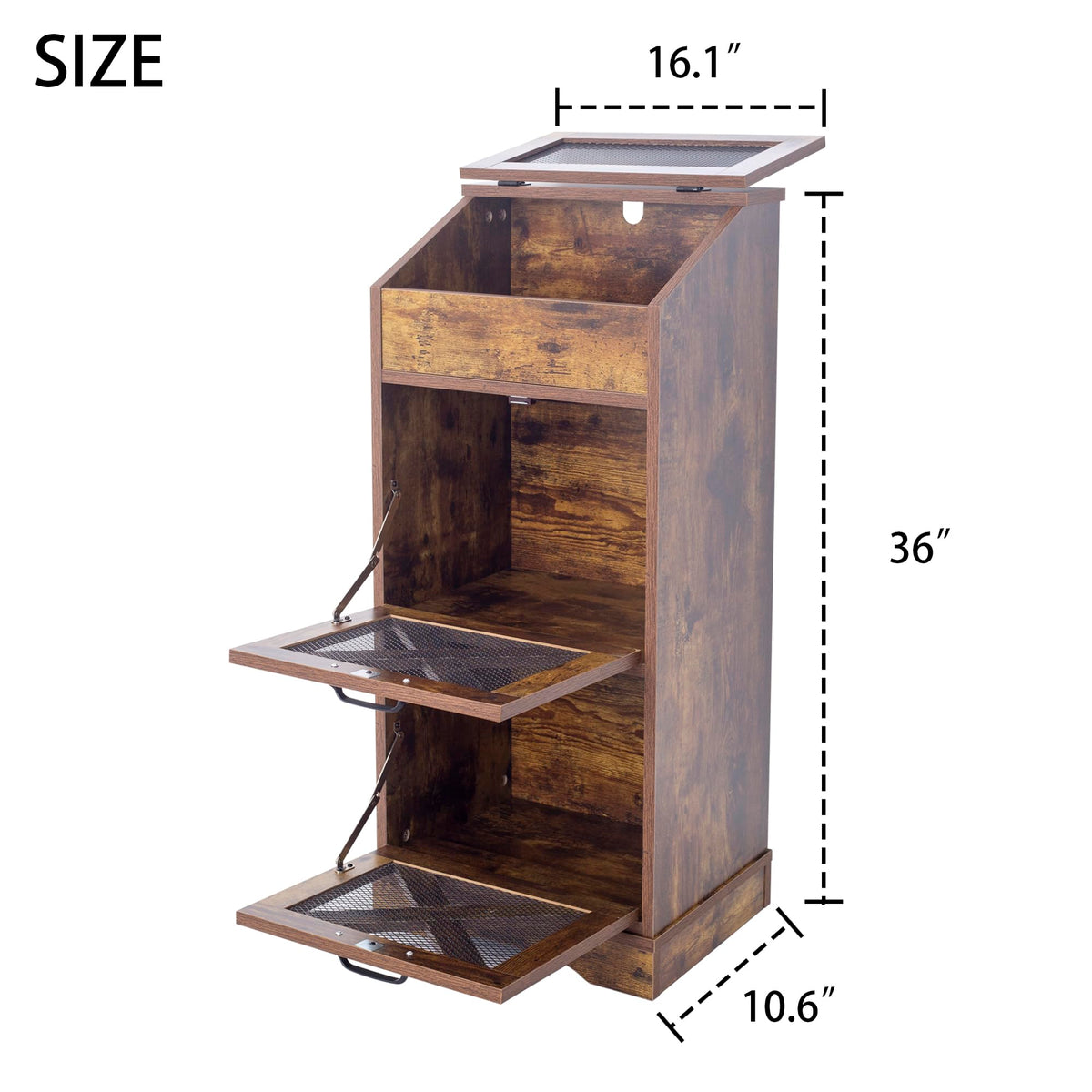 Brown Potato and Onion Storage Bin U7904