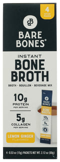 Lemon Ginger Bone Broth Powdered Mix Packets 4 Pack O151239