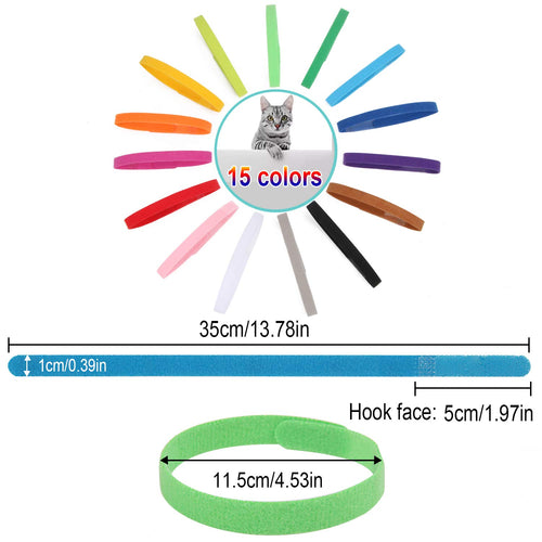 15 Pcs Soft Newborn Pet ID Bands E2426
