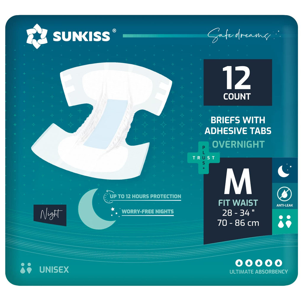 Adult Diapers Medium 12 Count & Wet Wipes 200 Count I746286