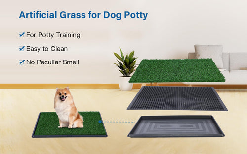 20"x25" Artificial Grass Dog Potty Pad with Tray M981558