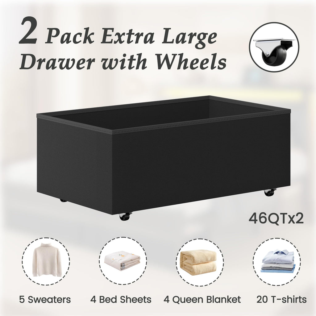 Queen Size Storage Bed Frame with Wood Headboard and LED Lights G892626