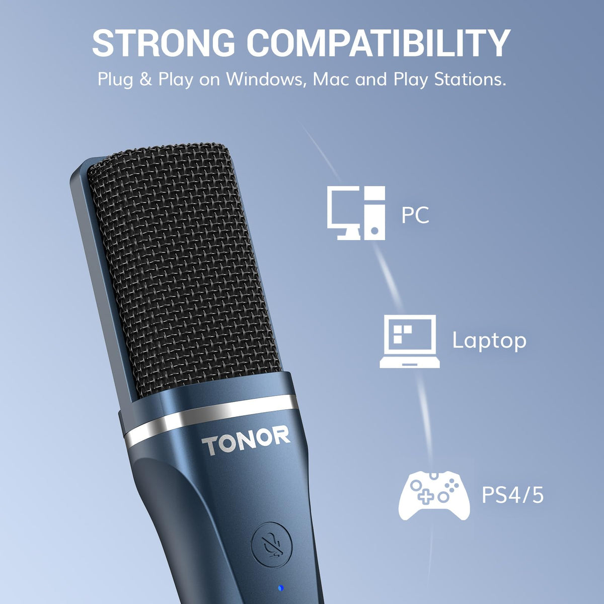 USB Cardioid Condenser Podcast Microphone N1415