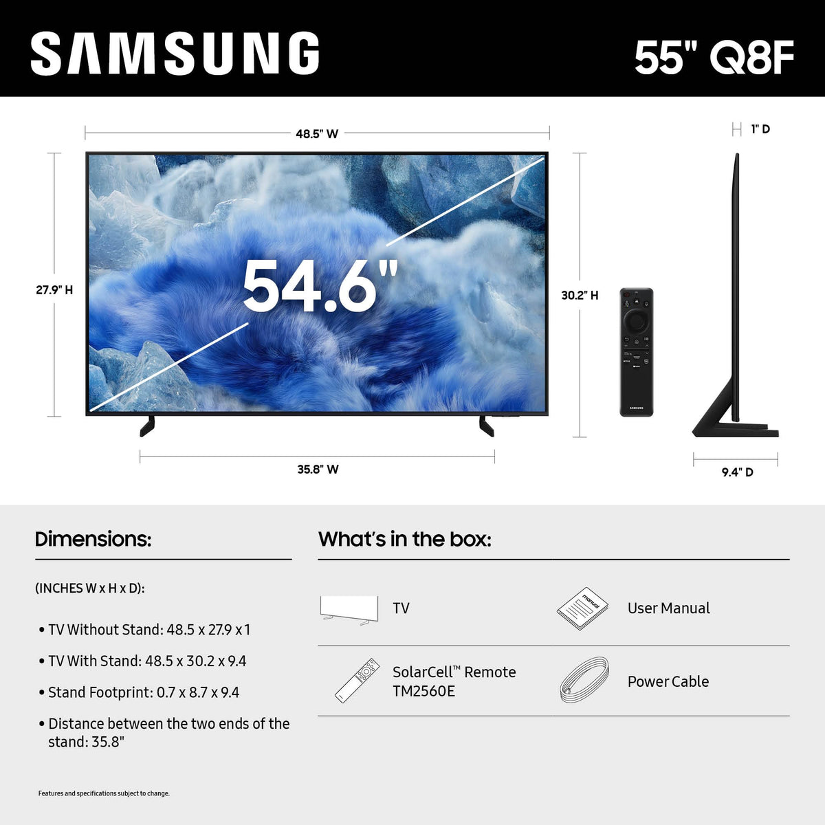 55-Inch 4K UHD Smart TV B8093