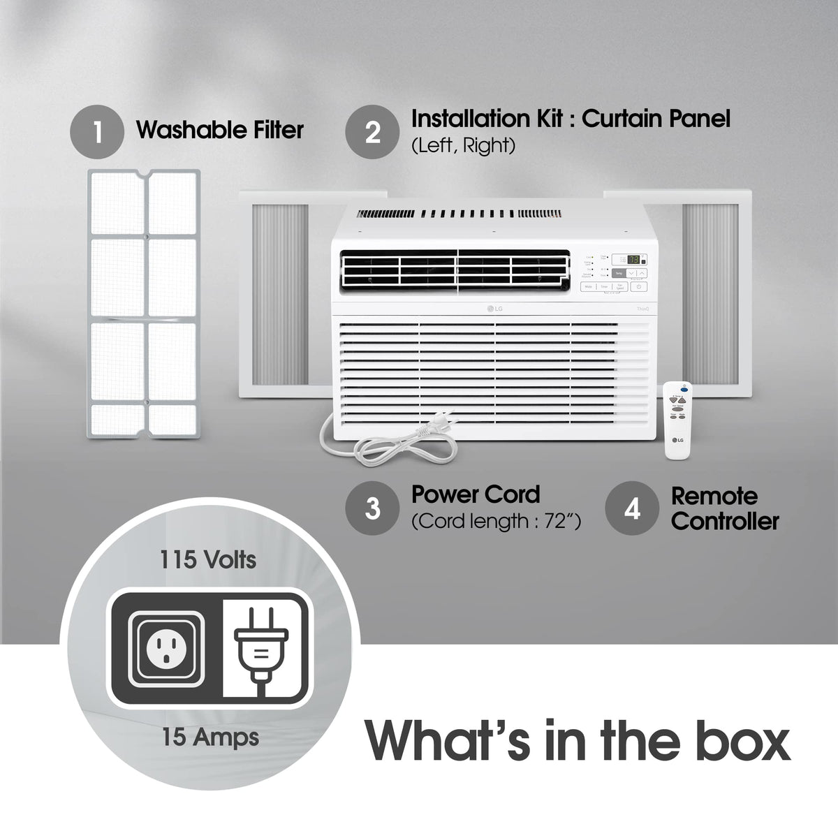 14000 BTU WiFi Enabled Window Air Conditioner White Q971954
