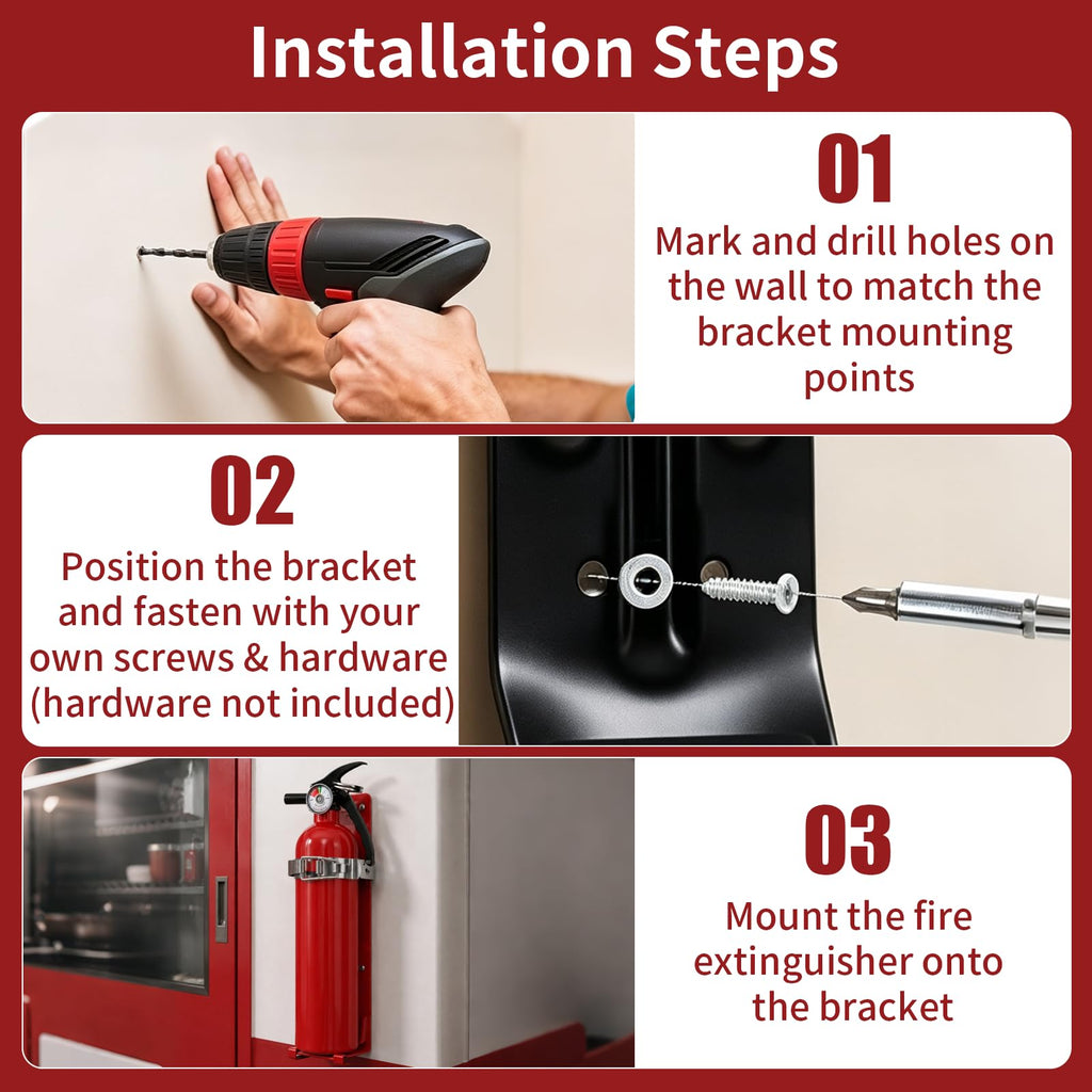 Fire Extinguisher Bracket Quick Release Anti-Vibration Mount Holder K23345