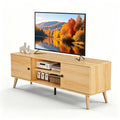 55 60 inch Wood TV Stand with 2 Cabinets U502