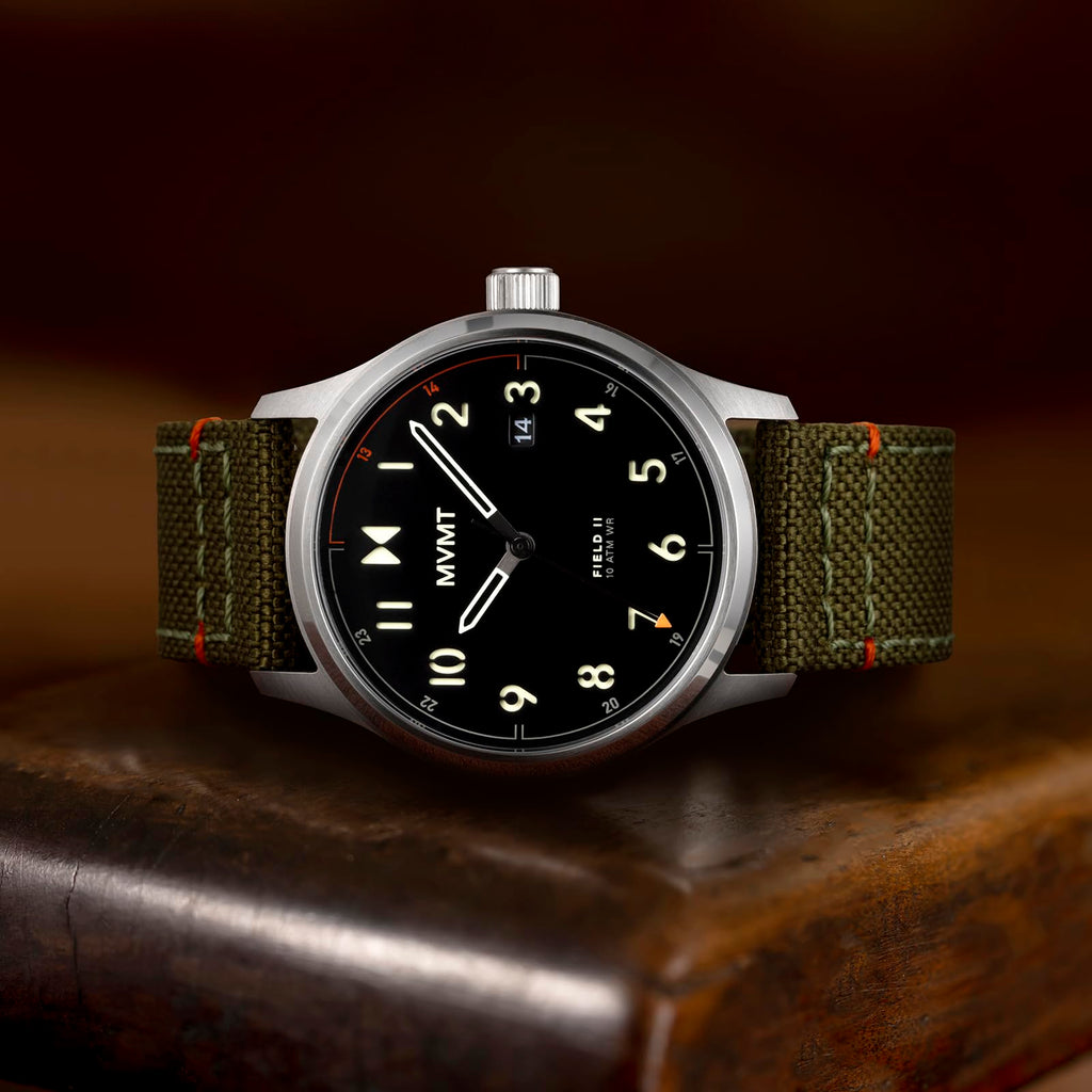 Men's 3 Hand Stainless Steel Nylon Strap Watch 41mm B35543