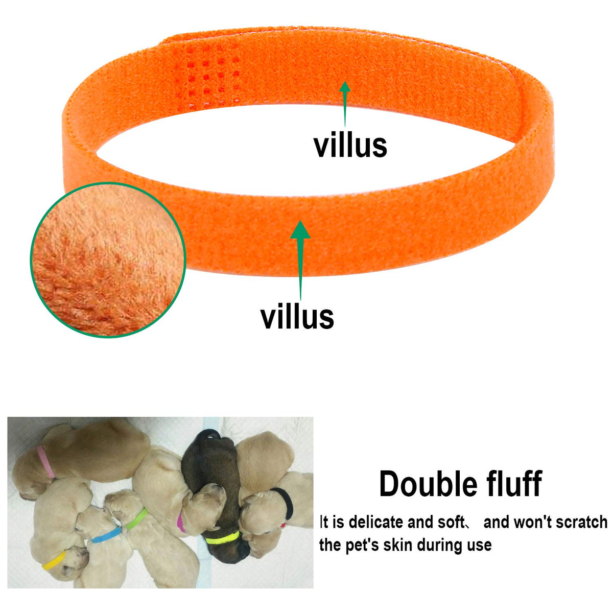 15 Pcs Soft Newborn Pet ID Bands E2426