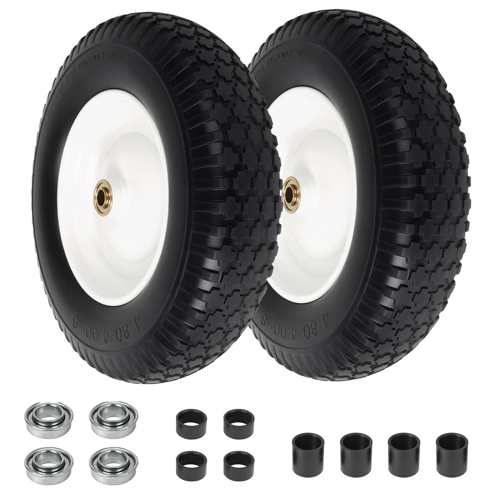 Flat Free Wheelbarrow Tire and Wheel 2 Pack N7357