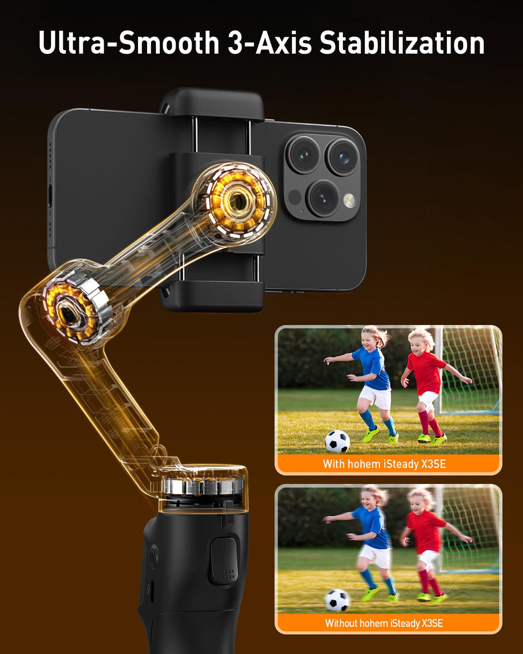 Black 3-Axis Gimbal Stabilizer E883