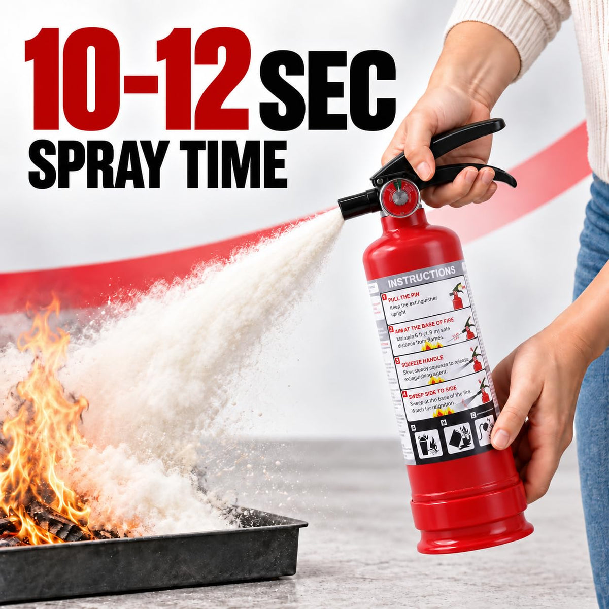 2.5 lb ABC Dry Chemical Fire Extinguishers 8-Pack B624