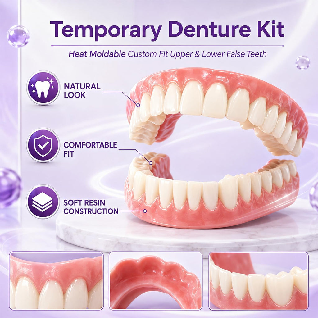 Heat Moldable Custom Fit Upper Lower False Teeth M419388