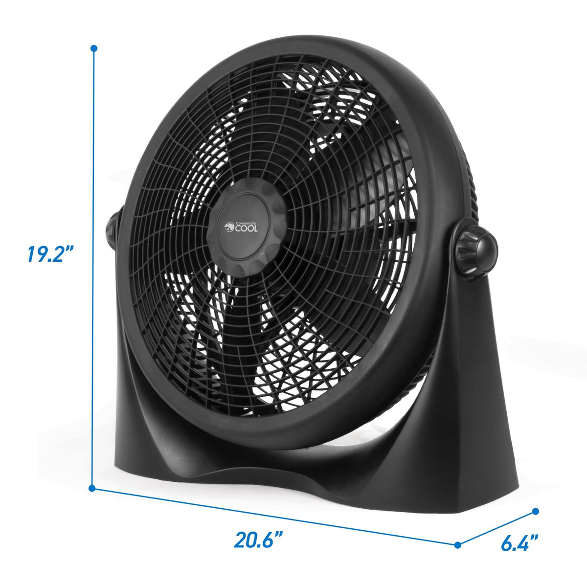 16 Inch High Velocity Floor Fan, Black Q1802