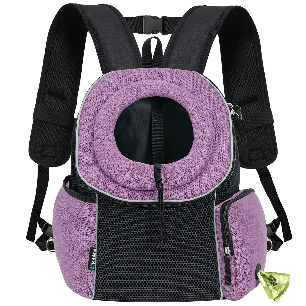 Hands Free Front Pet Carrier Backpack, 10 lbs, Purple G927