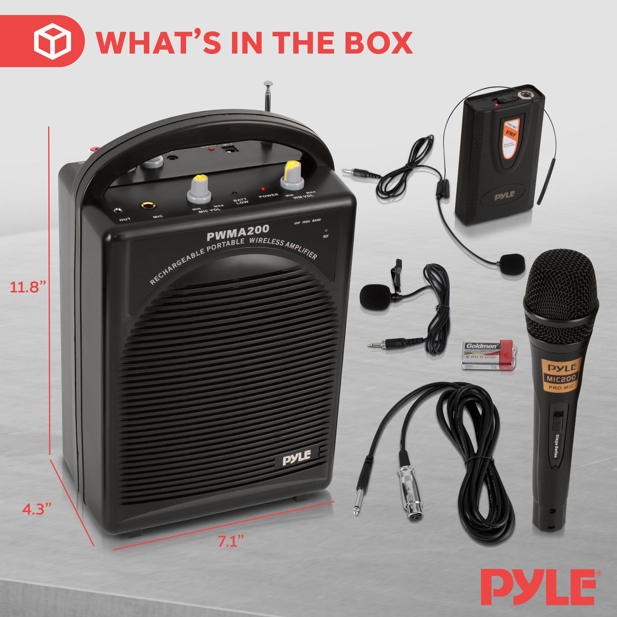 Portable PA Speaker & Microphone System I17696