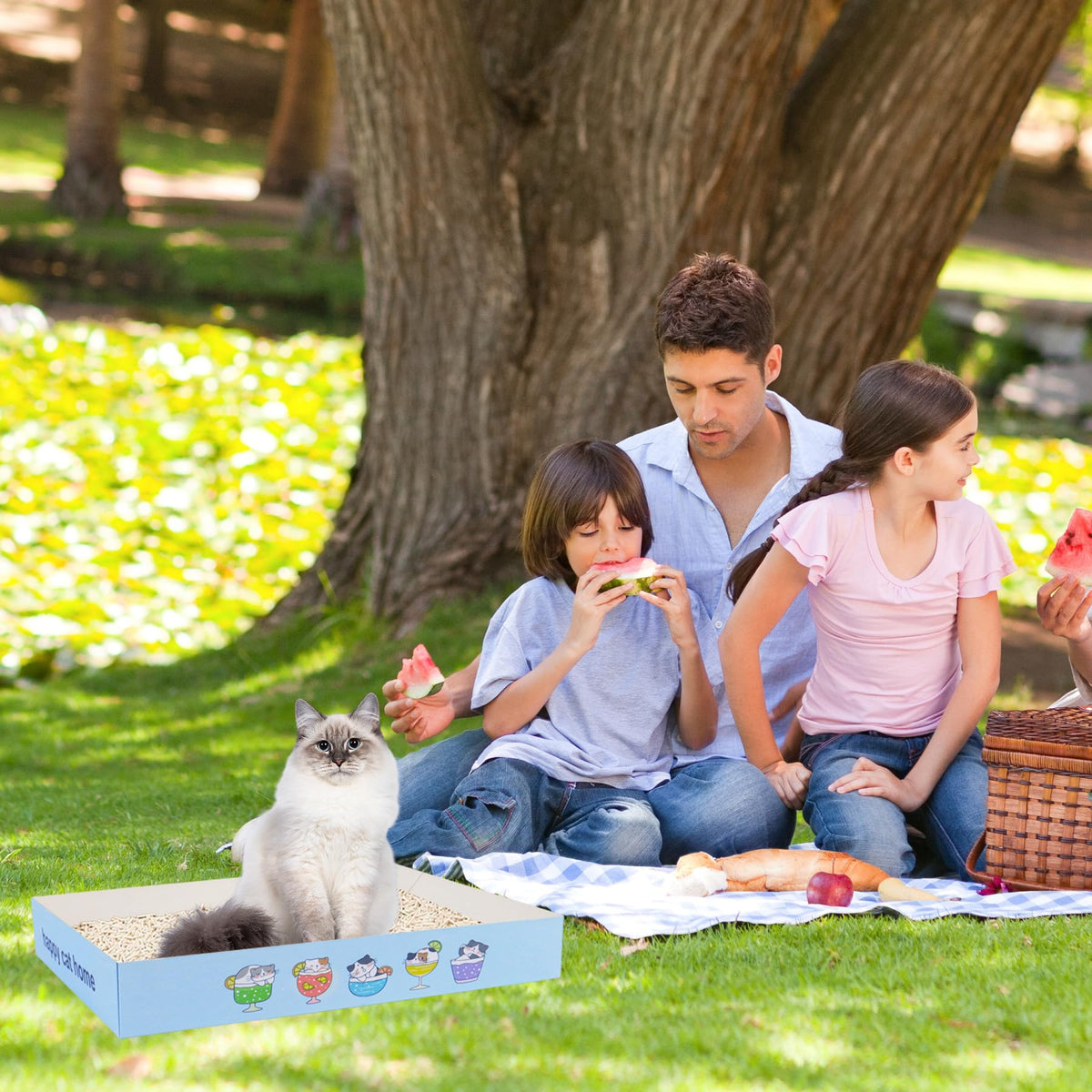 32 Pack Disposable Cat Litter Box with 6 Scoops S175696