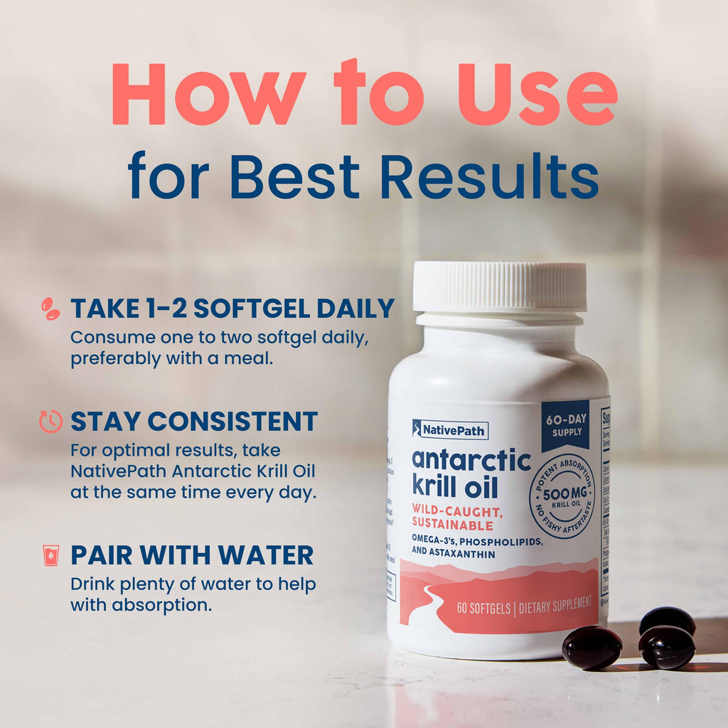 Antarctic Krill Oil 500mg Omega-3 60 Softgels P643676