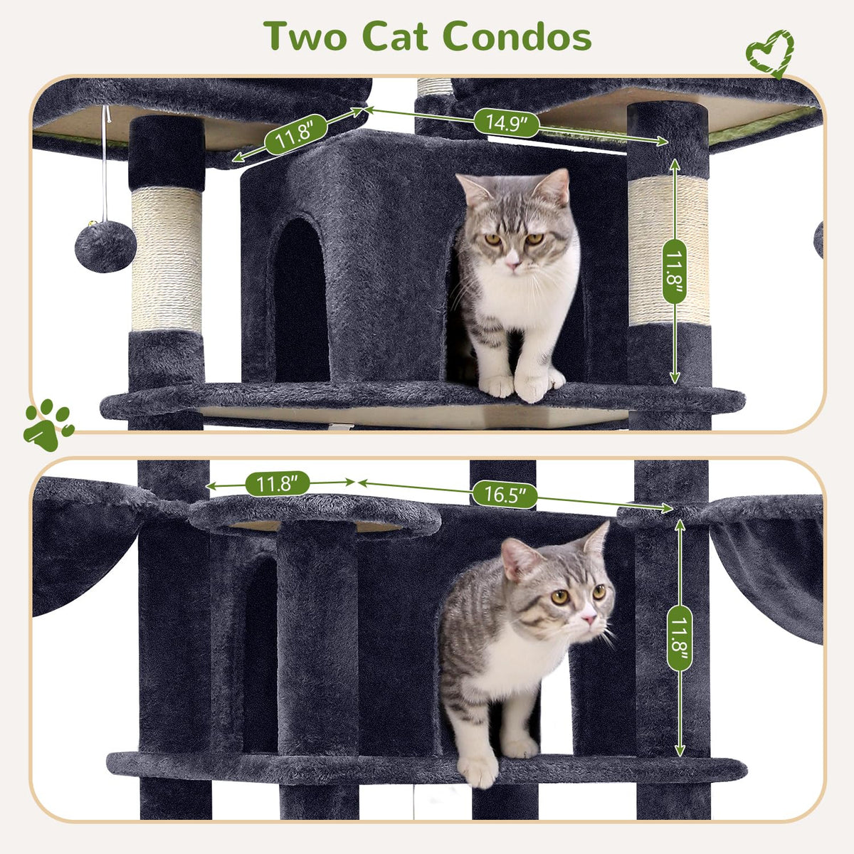 Dark Grey XXL Cat Tower C12103