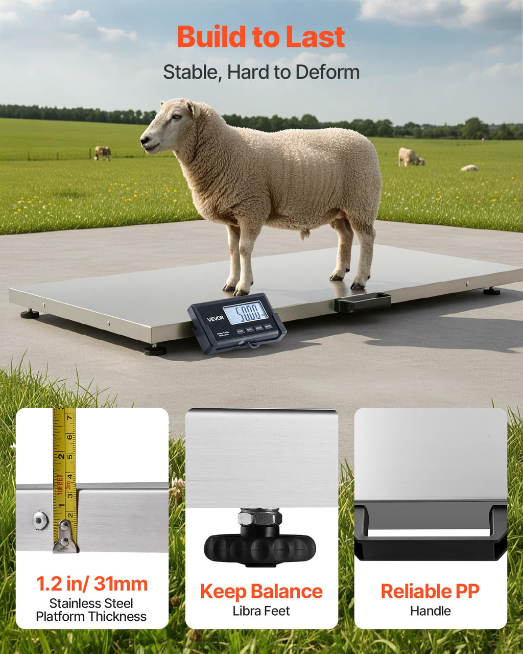 Digital Shipping Scale 660 lbs with LCD Display Y828444