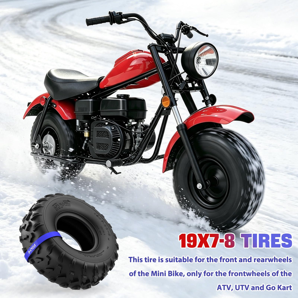 19x7-8 ATV UTV Tubeless All-Terrain Tire T796273