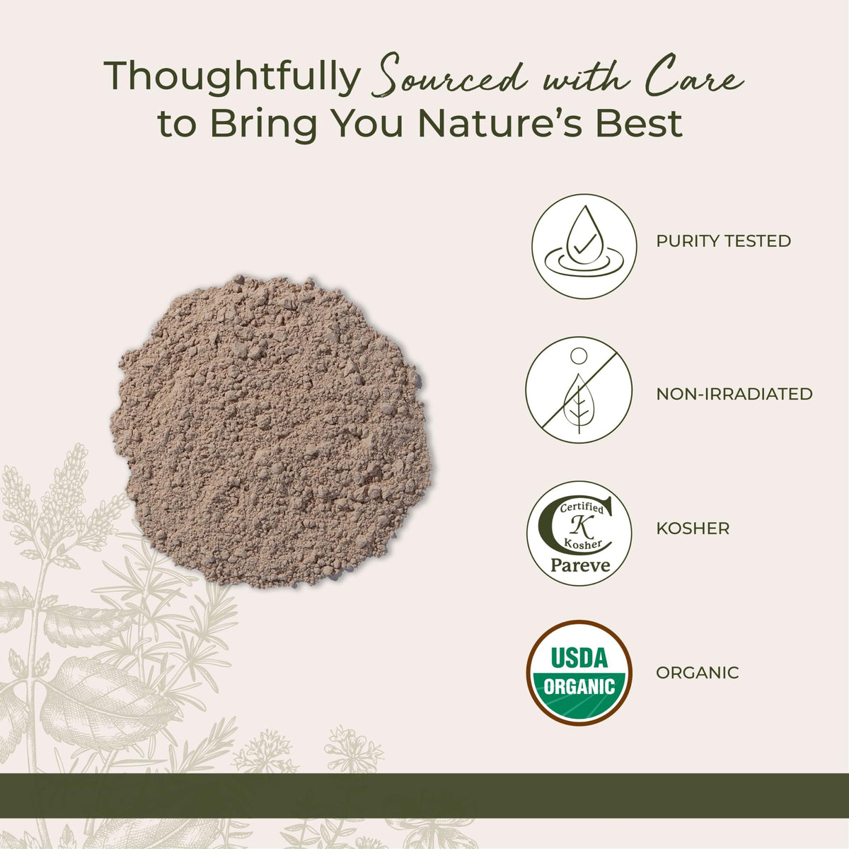 Organic Psyllium Husks Powder 1 lb Bag Z6855