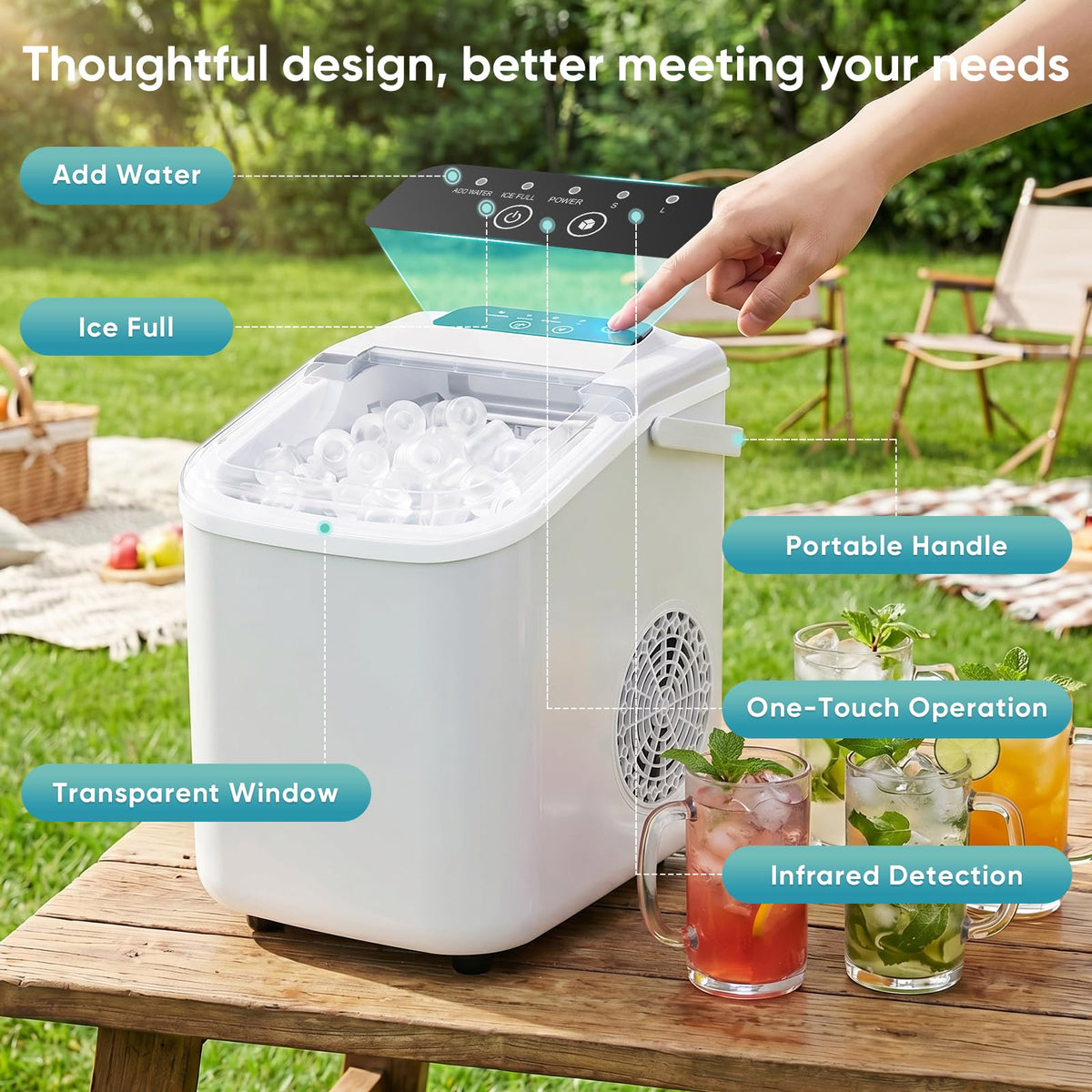 Countertop Ice Maker with Portable Handle S62265