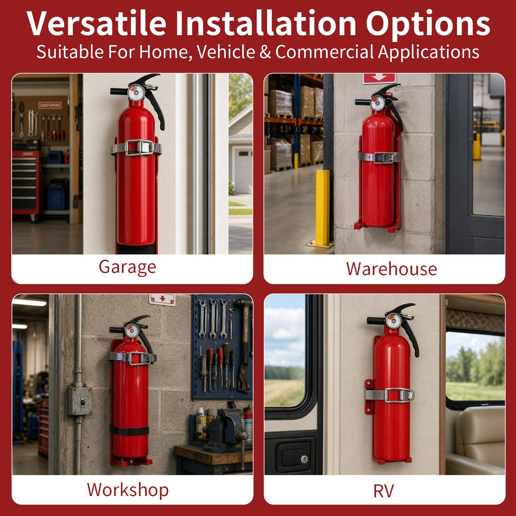 Fire Extinguisher Bracket Quick Release Anti-Vibration Mount Holder K23345