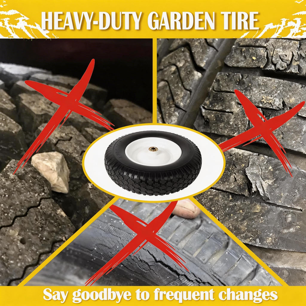 Flat Free Wheelbarrow Tire and Wheel 2 Pack N7357