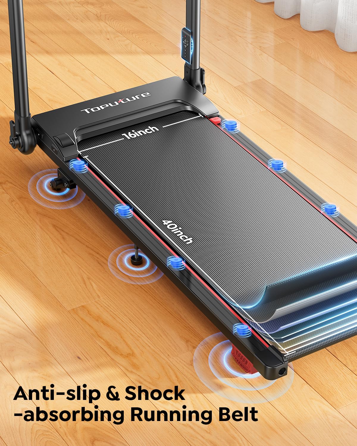 Foldable Treadmill with Incline and Adjustable Handle Bar G2097