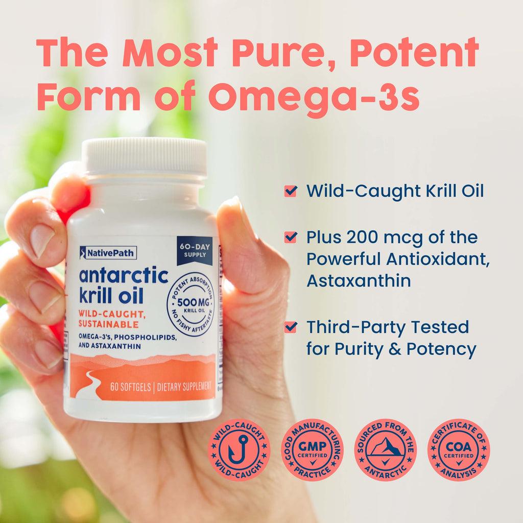 Antarctic Krill Oil 500mg Omega-3 60 Softgels P643676