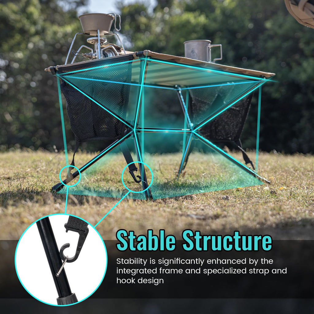 Ultralight Foldable Camping Table 2.4 lbs D3913