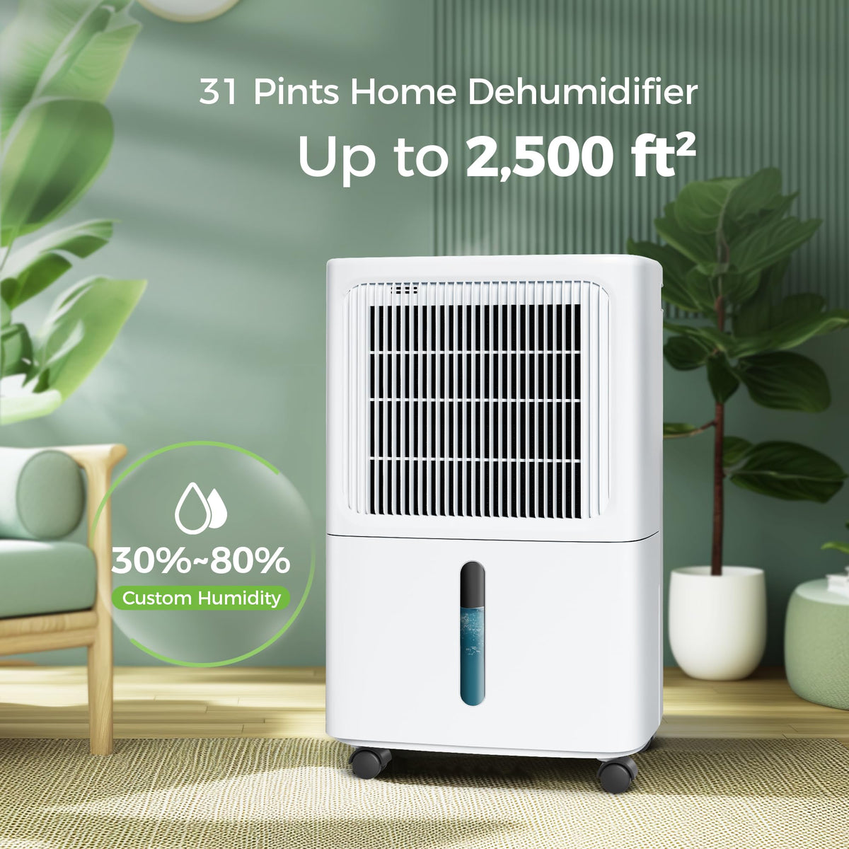 2,500 Sq.Ft 34 Pint Dehumidifier L429