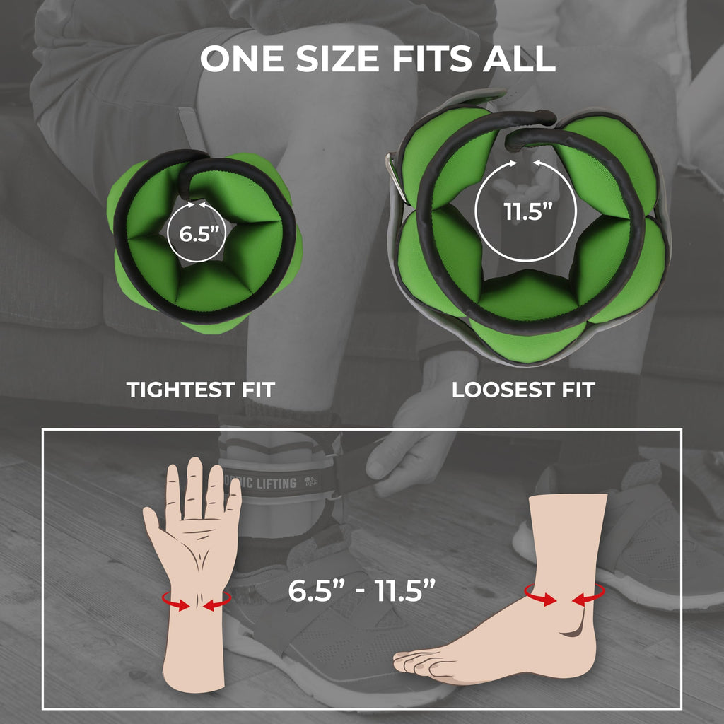 Adjustable 5lb Ankle Weights (1 Pair) E734484