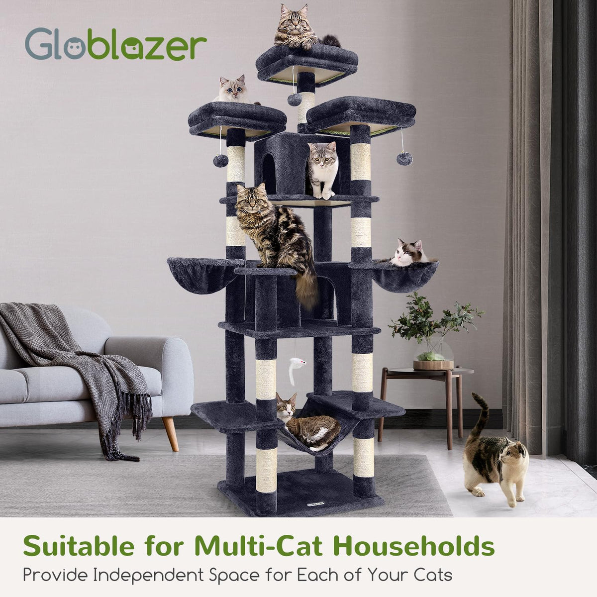 Dark Grey XXL Cat Tower C12103