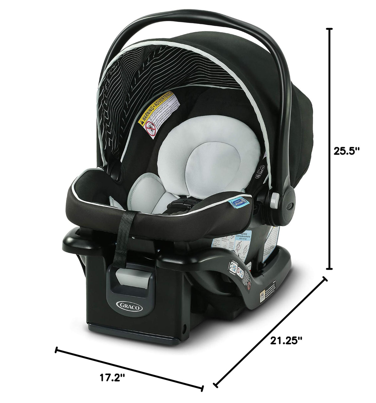 Lightweight Rear-Facing Infant Car Seat with Adjustable Base F8378