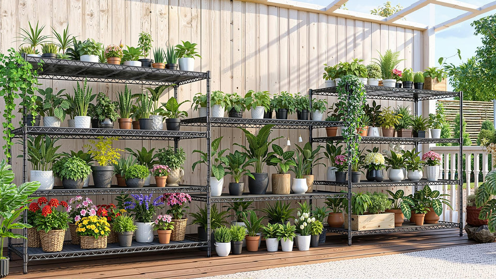 60”W 5 Tier Heavy Duty Metal Wire Shelving with Wheels Q206