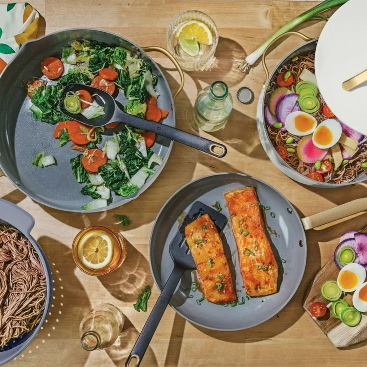 12 Pc Ceramic Non-Stick Cookware Set with Lids E256860